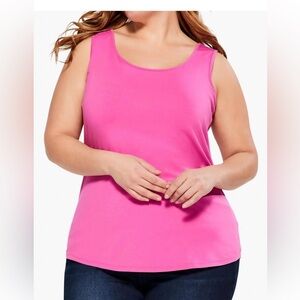 NWT 2x Nic + Zoe Perfect Knit Tank Pink Orchid Petal Plus Size NEW